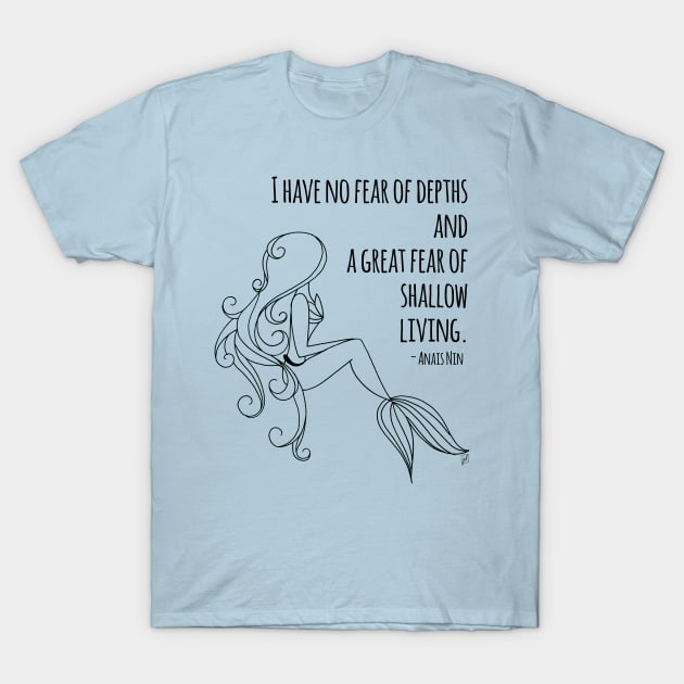 No Fear of Depths T-Shirt by MellyLunaDesigns